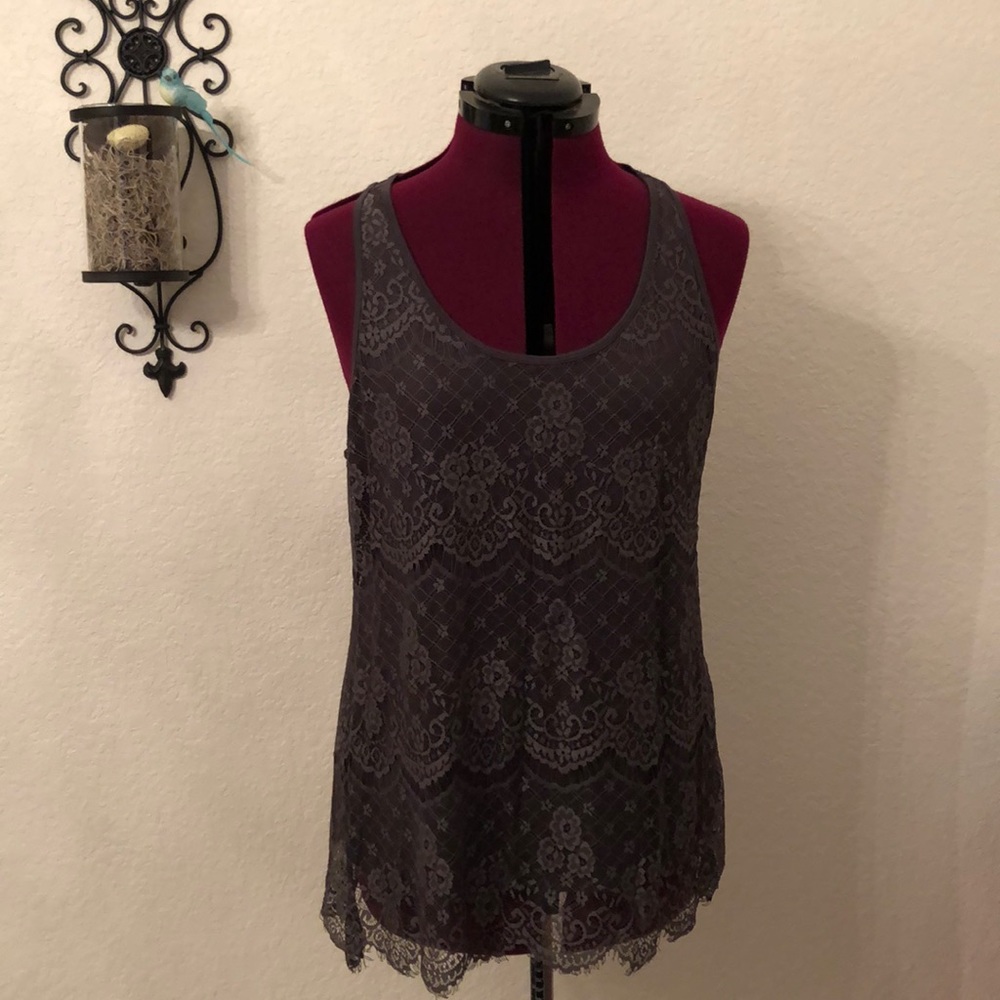 Tank with Lace overlay
